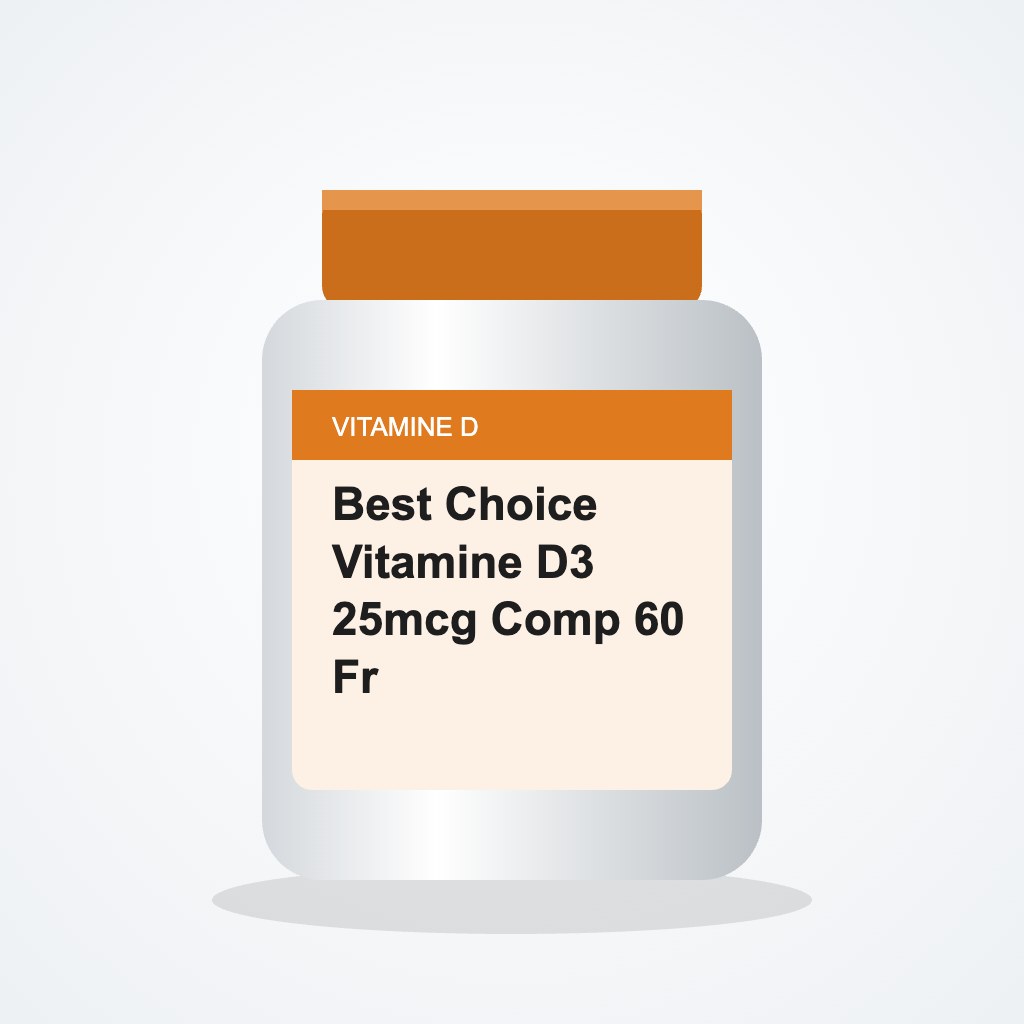 Best Choice Vitamine D3 25mcg Comp 60 Fr