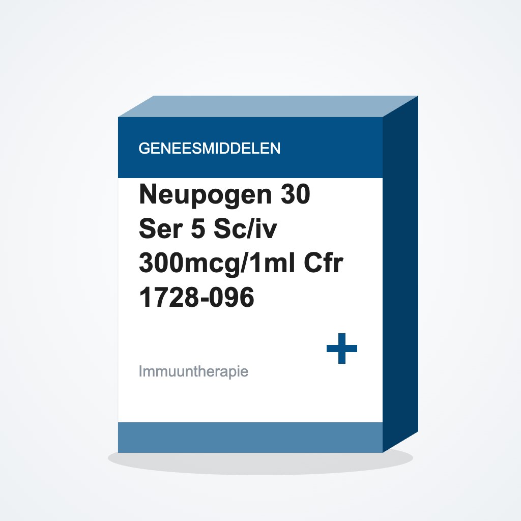 Neupogen 30 Ser 5 Sc/iv 300mcg/1ml Cfr 1728-096