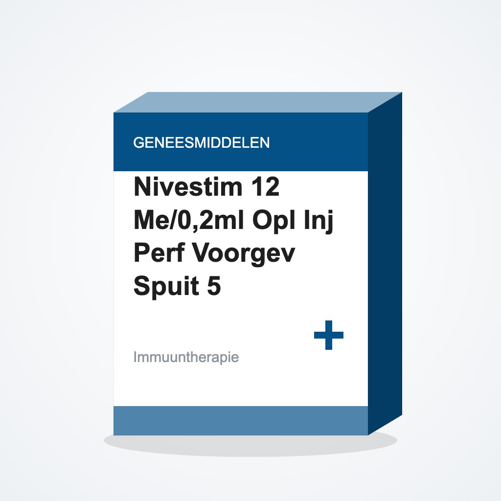 Nivestim 12 Me/0,2ml Opl Inj Perf Voorgev Spuit 5