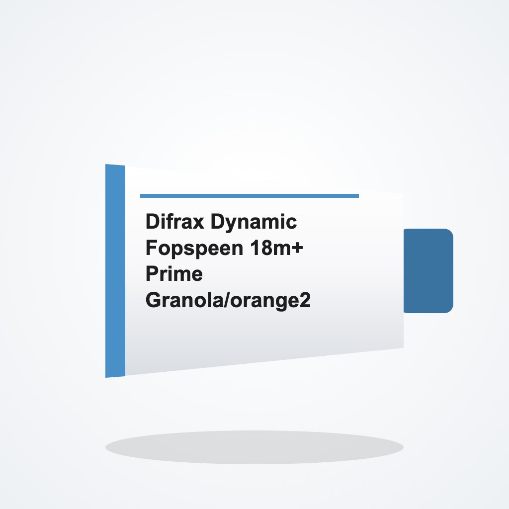 Difrax Dynamic Fopspeen 18m+ Prime Granola/orange2