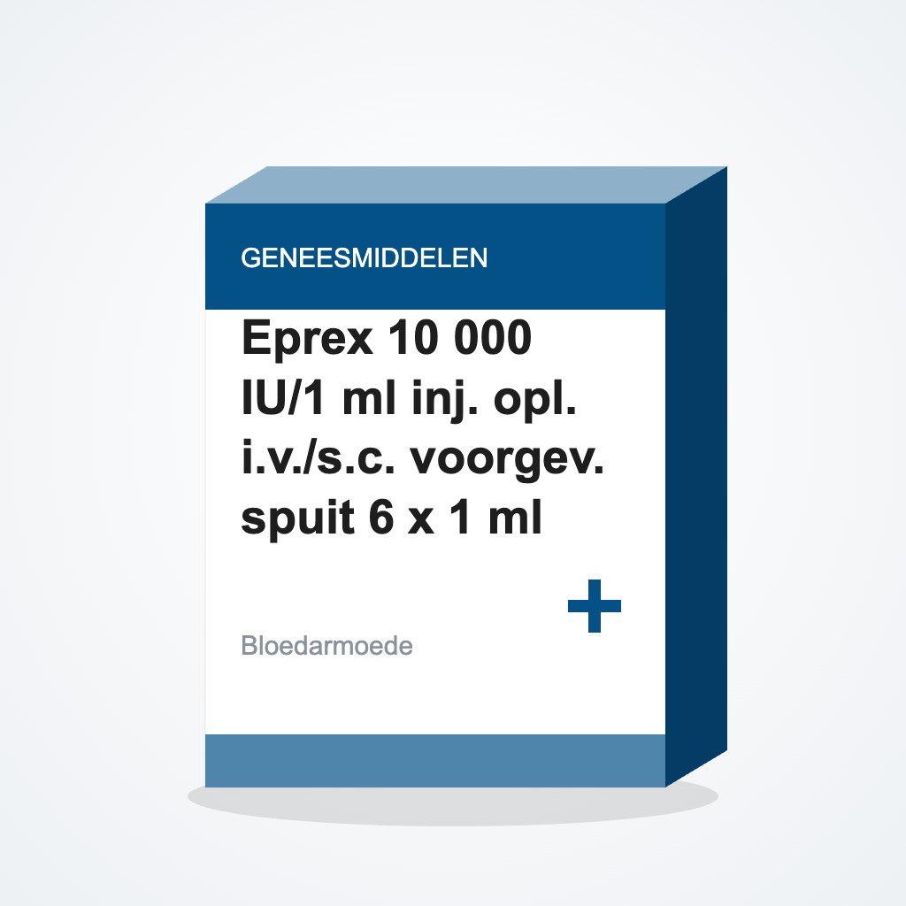 Eprex 10 000 IU/1 ml inj. opl. i.v./s.c. voorgev. spuit 6 x 1 ml