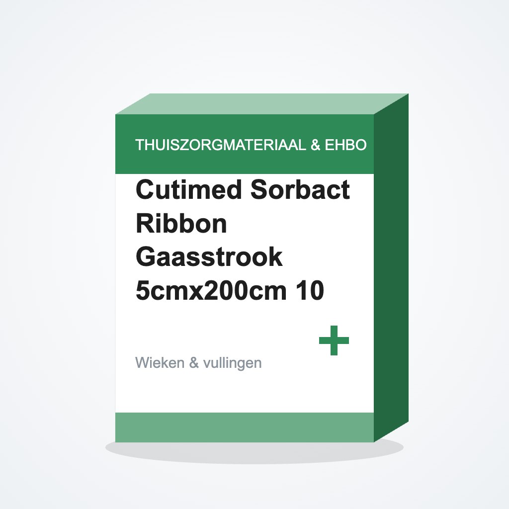 [4759536] Cutimed Sorbact Ribbon Gaasstrook 5cmx200cm 10